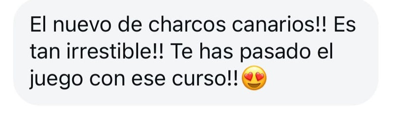 Mensaje de una alumna sobre el curso de Charcos Canarios