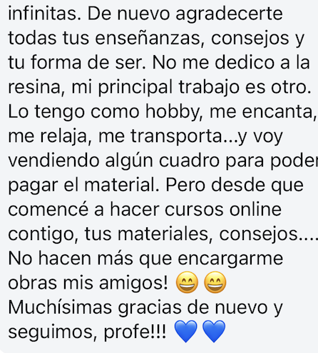 Mensaje de una alumna