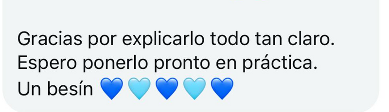Mensaje de una alumna
