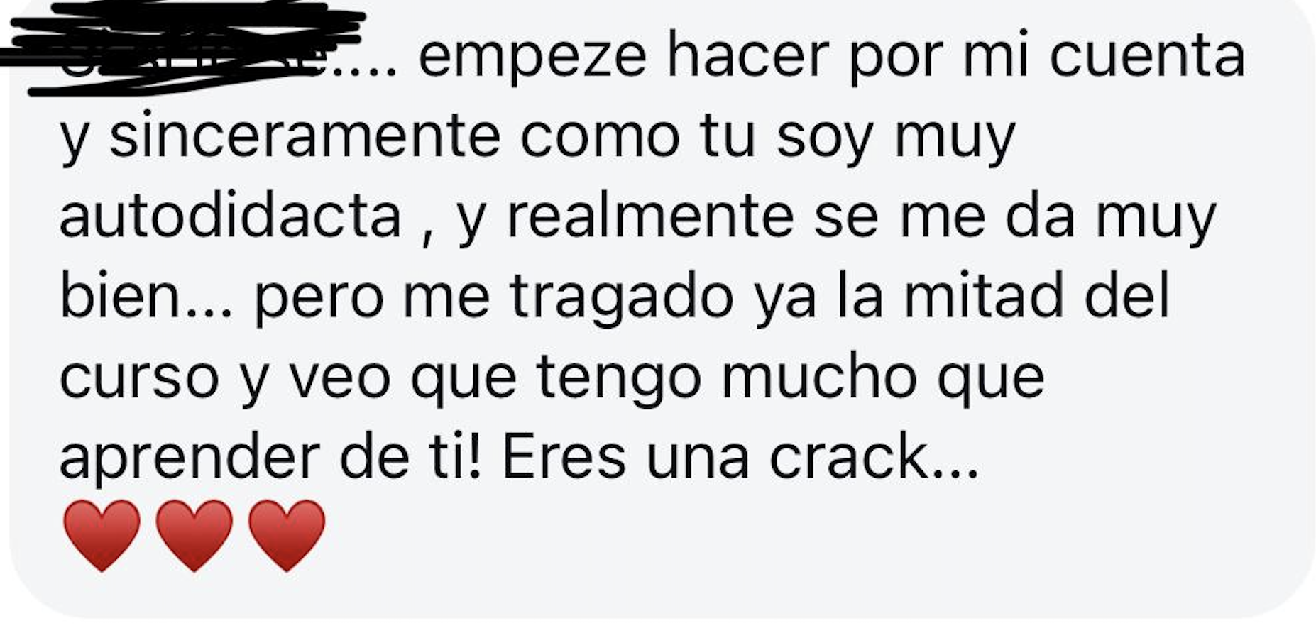 Message from a student
